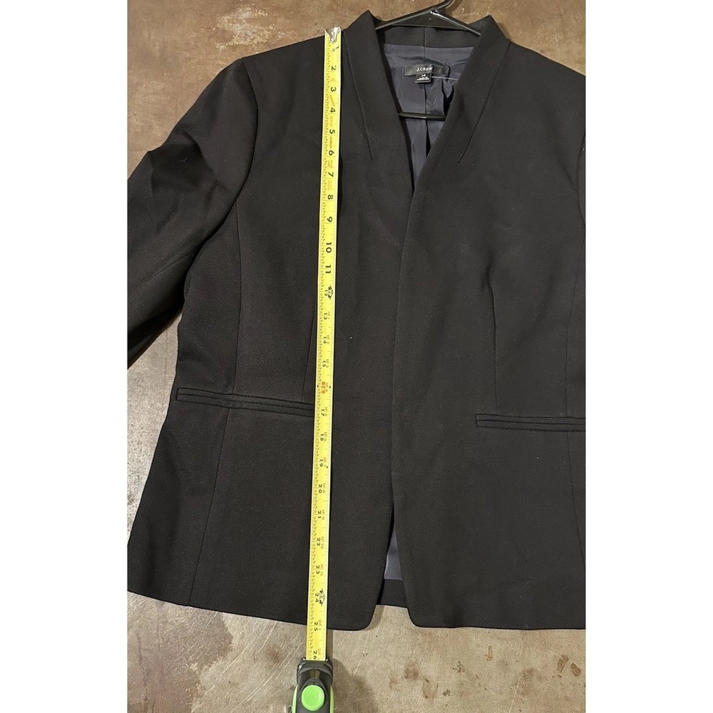 J.Crew 365 Going Out Blazer Womens Black Sz 14 Open Business Academia Office - Picture 7 of 12